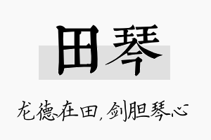 田琴名字的寓意及含义