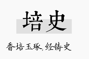 培史名字的寓意及含义