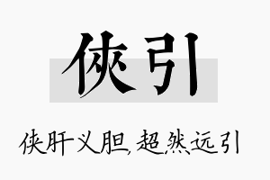 侠引名字的寓意及含义