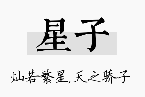 星子名字的寓意及含义