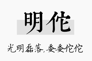 明佗名字的寓意及含义