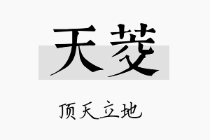 天茭名字的寓意及含义