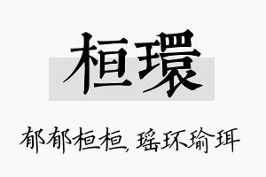 桓环名字的寓意及含义