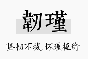 韧瑾名字的寓意及含义