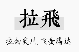 拉飞名字的寓意及含义