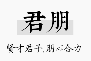 君朋名字的寓意及含义