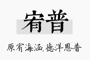 宥普名字的寓意及含义