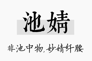 池婧名字的寓意及含义