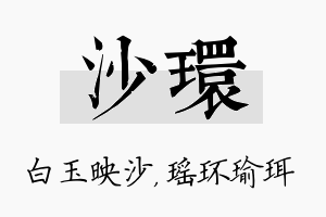 沙环名字的寓意及含义