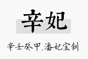 辛妃名字的寓意及含义