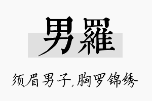 男罗名字的寓意及含义