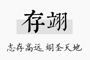 存翊名字的寓意及含义