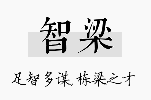 智梁名字的寓意及含义