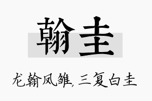 翰圭名字的寓意及含义