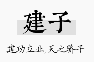 建子名字的寓意及含义