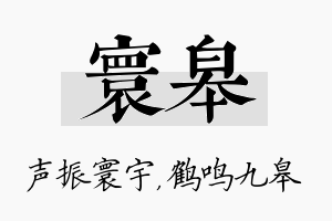 寰皋名字的寓意及含义