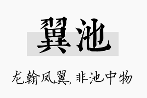 翼池名字的寓意及含义