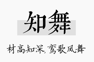 知舞名字的寓意及含义