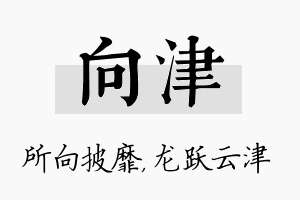 向津名字的寓意及含义