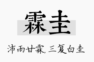 霖圭名字的寓意及含义