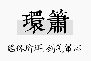 环箫名字的寓意及含义