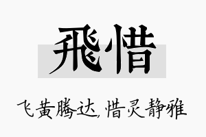 飞惜名字的寓意及含义