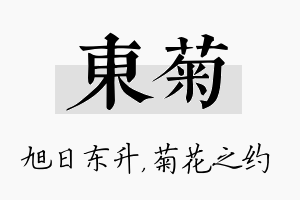 东菊名字的寓意及含义