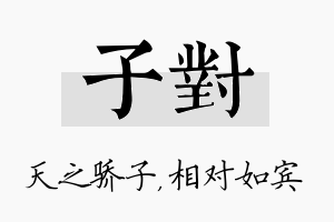 子对名字的寓意及含义