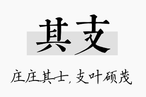 其支名字的寓意及含义