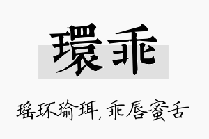 环乖名字的寓意及含义