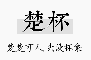 楚杯名字的寓意及含义