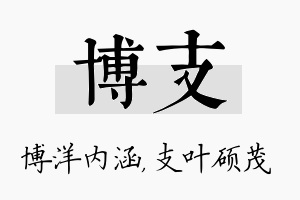 博支名字的寓意及含义