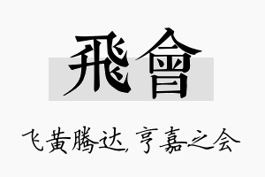 飞会名字的寓意及含义