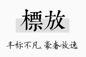 标放名字的寓意及含义