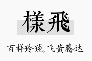 样飞名字的寓意及含义