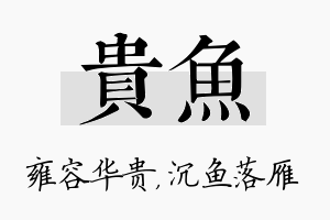 贵鱼名字的寓意及含义