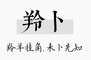 羚卜名字的寓意及含义