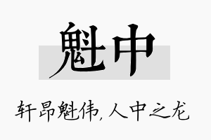 魁中名字的寓意及含义