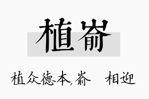 植嵛名字的寓意及含义