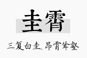 圭霄名字的寓意及含义