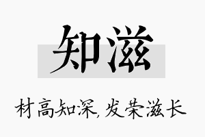 知滋名字的寓意及含义