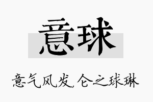 意球名字的寓意及含义