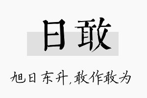 日敢名字的寓意及含义