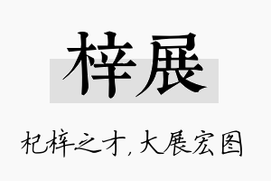 梓展名字的寓意及含义