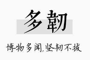 多韧名字的寓意及含义