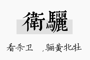 卫骊名字的寓意及含义