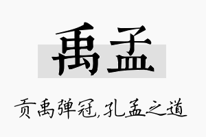 禹孟名字的寓意及含义