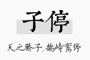 子停名字的寓意及含义