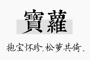 宝萝名字的寓意及含义