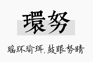 环努名字的寓意及含义